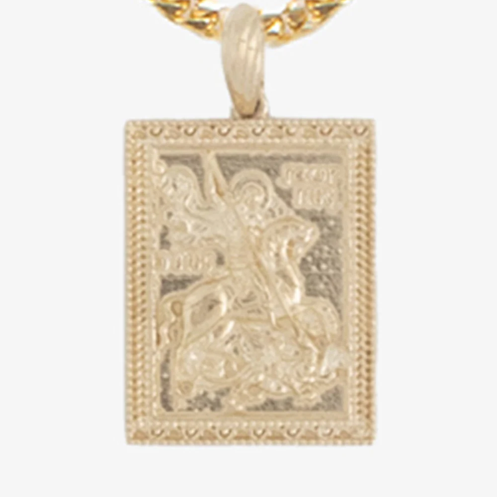 14Kt Gold Saint George Pendant - Image 9