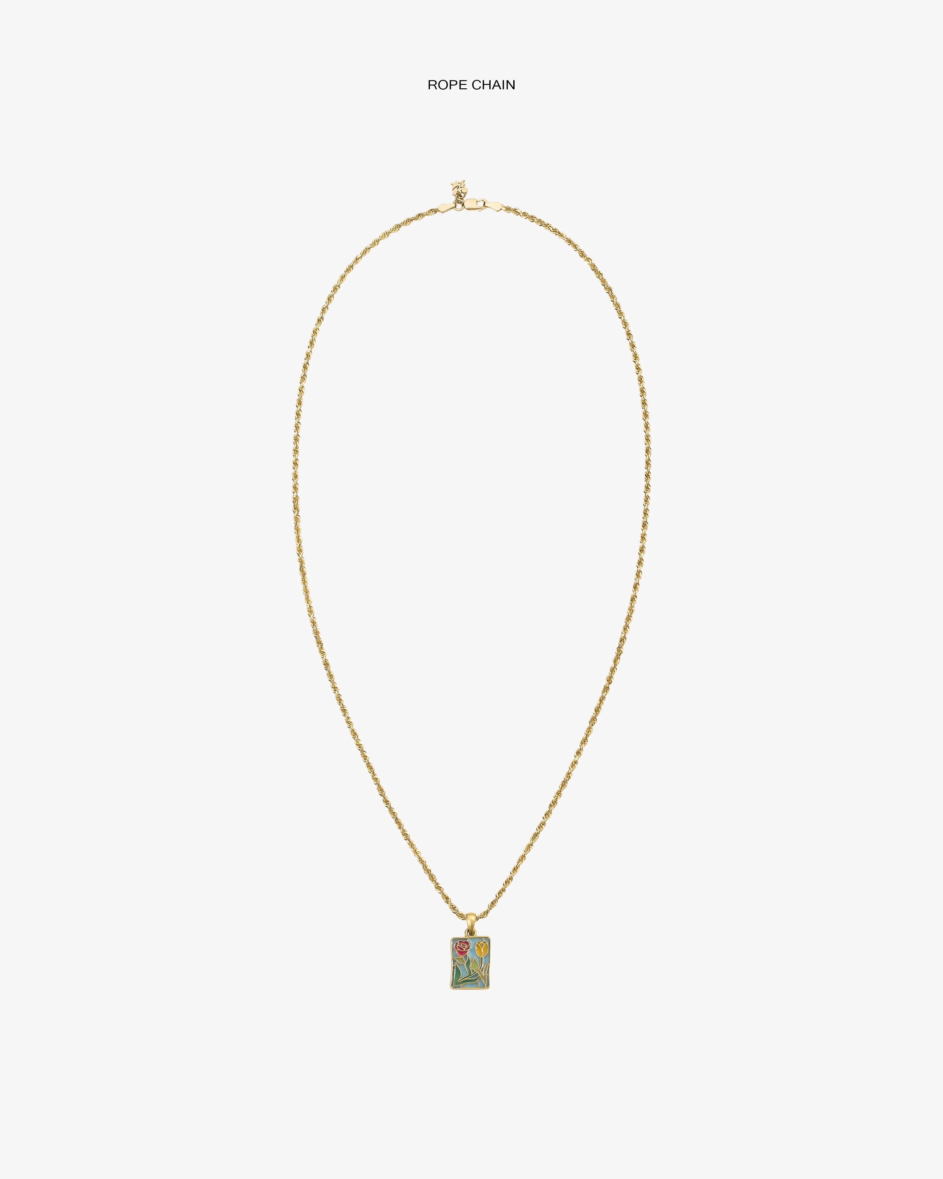 14Kt Gold Stained Glass Crest Pendant - Image 5