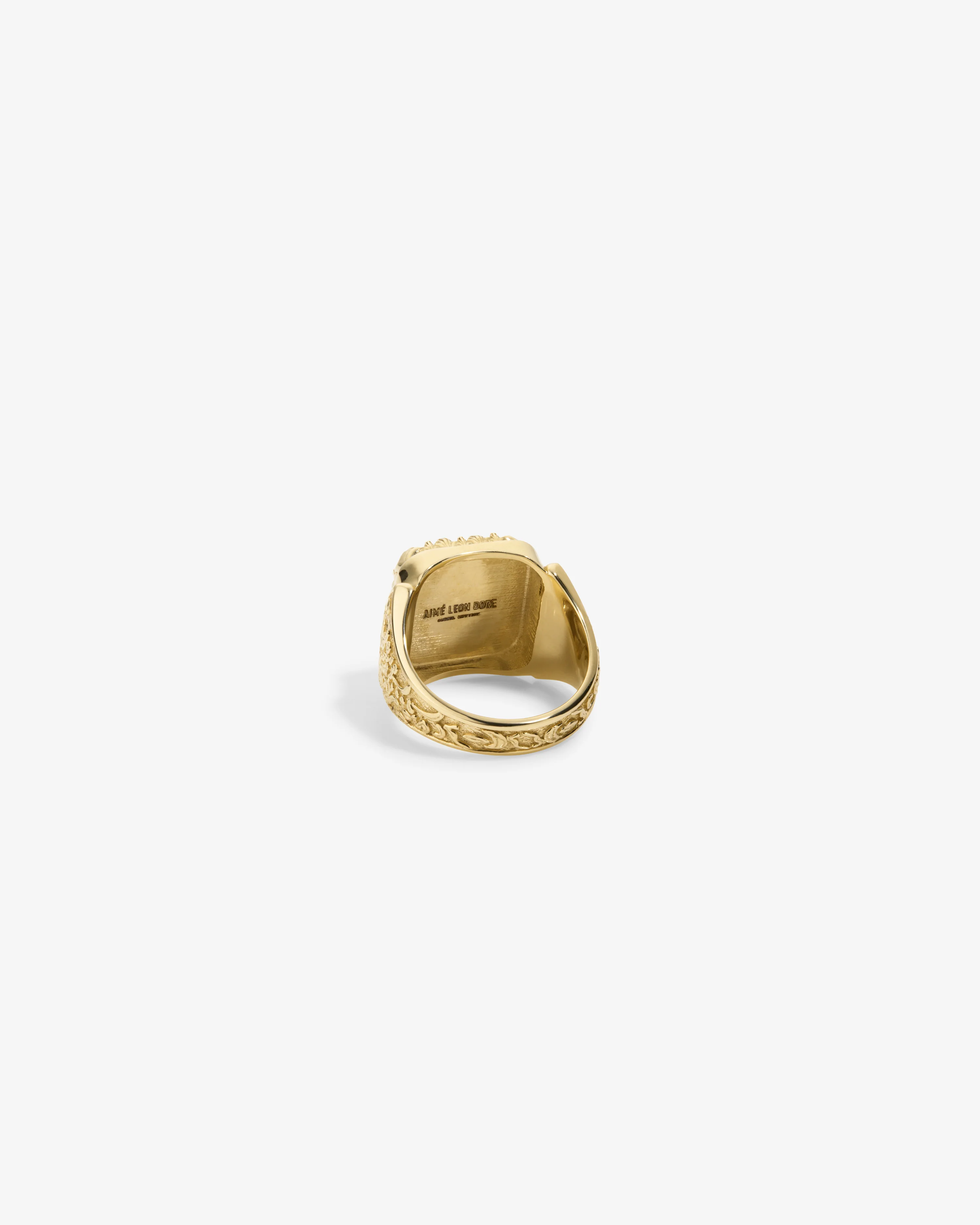 14Kt Gold Turquoise Inlay Ring - Image 3