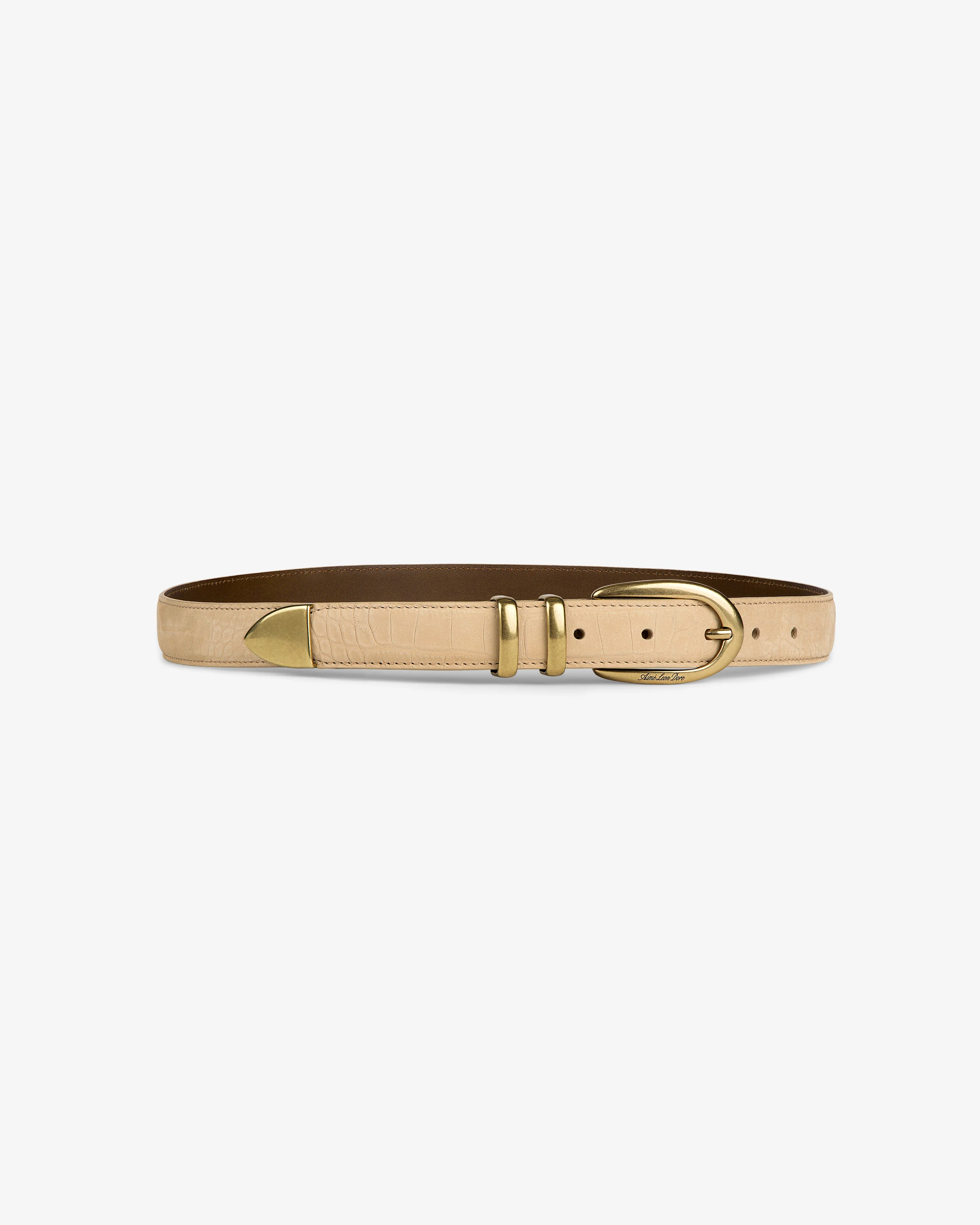 Croc-Embossed Nubuck Belt - Image 2
