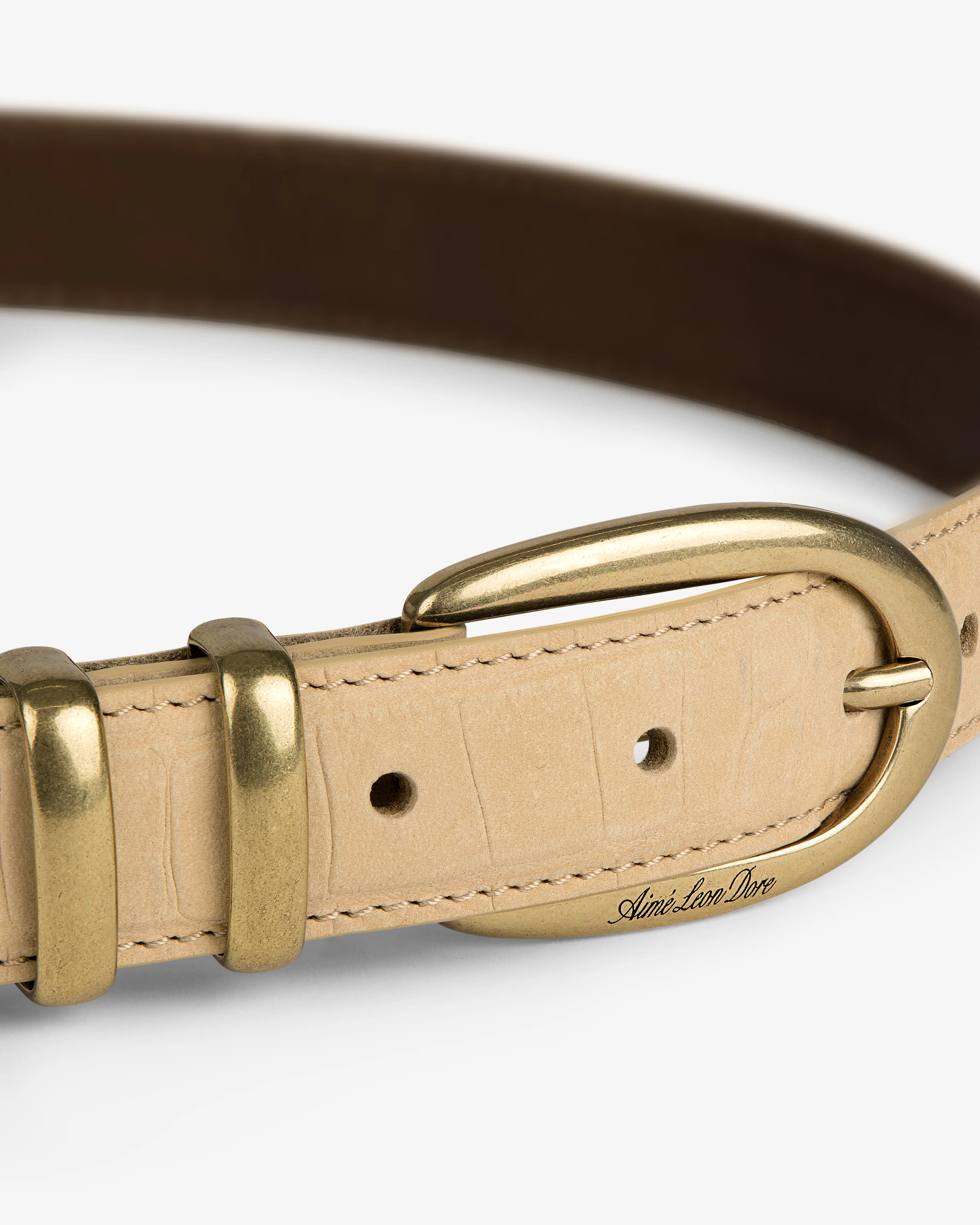 Croc-Embossed Nubuck Belt - Image 3