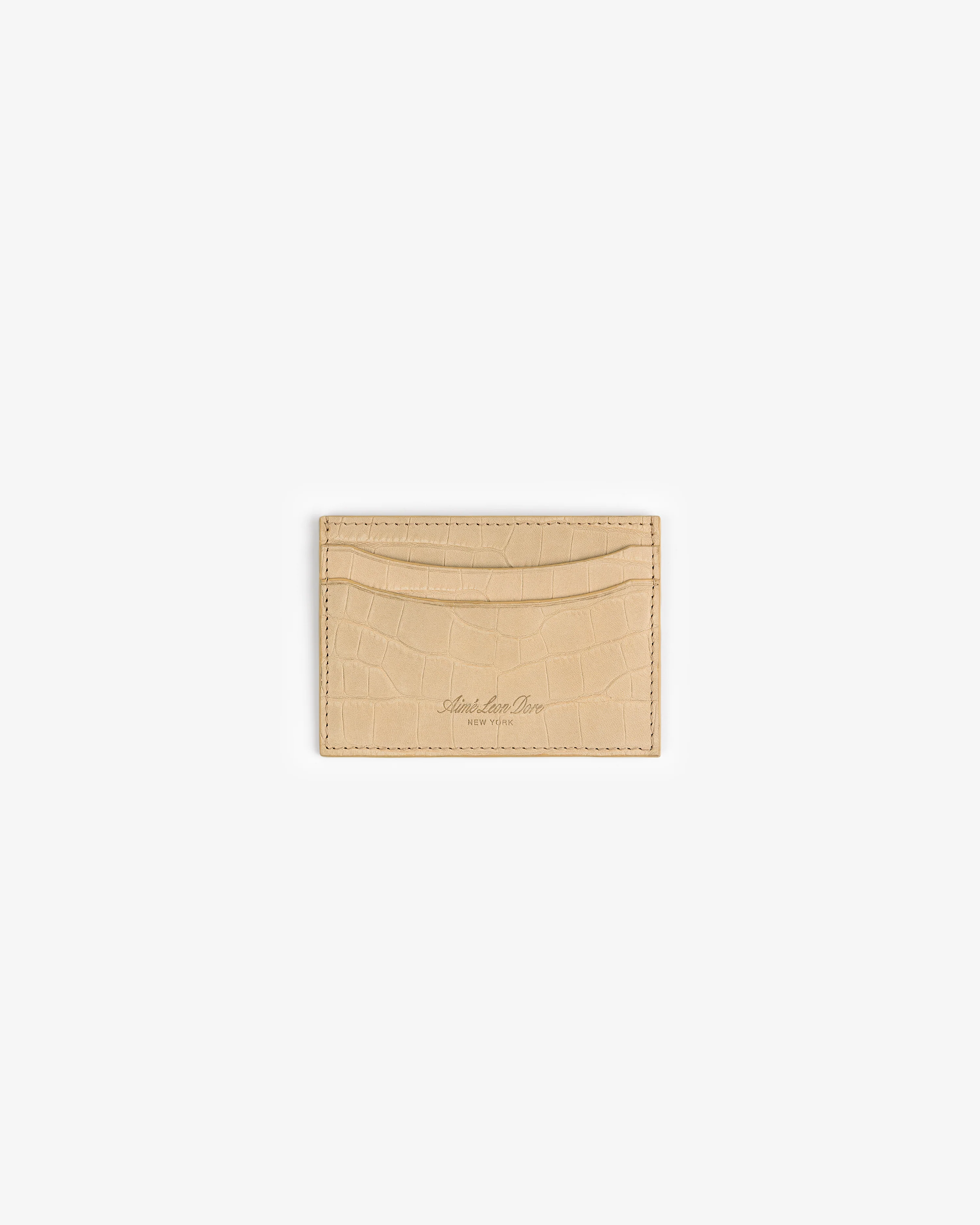 Croc-Embossed Nubuck Cardholder - Image 2