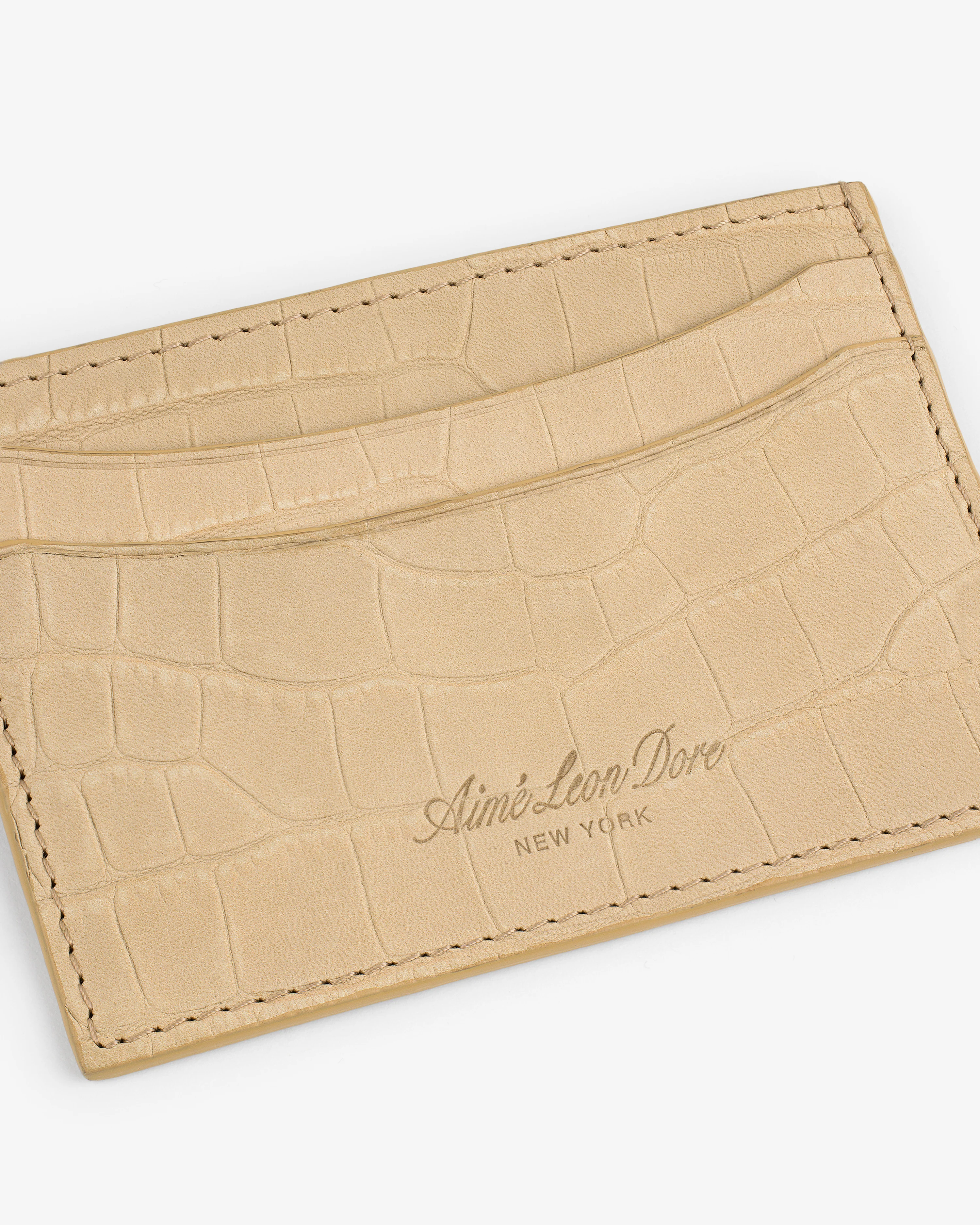 Croc-Embossed Nubuck Cardholder - Image 4