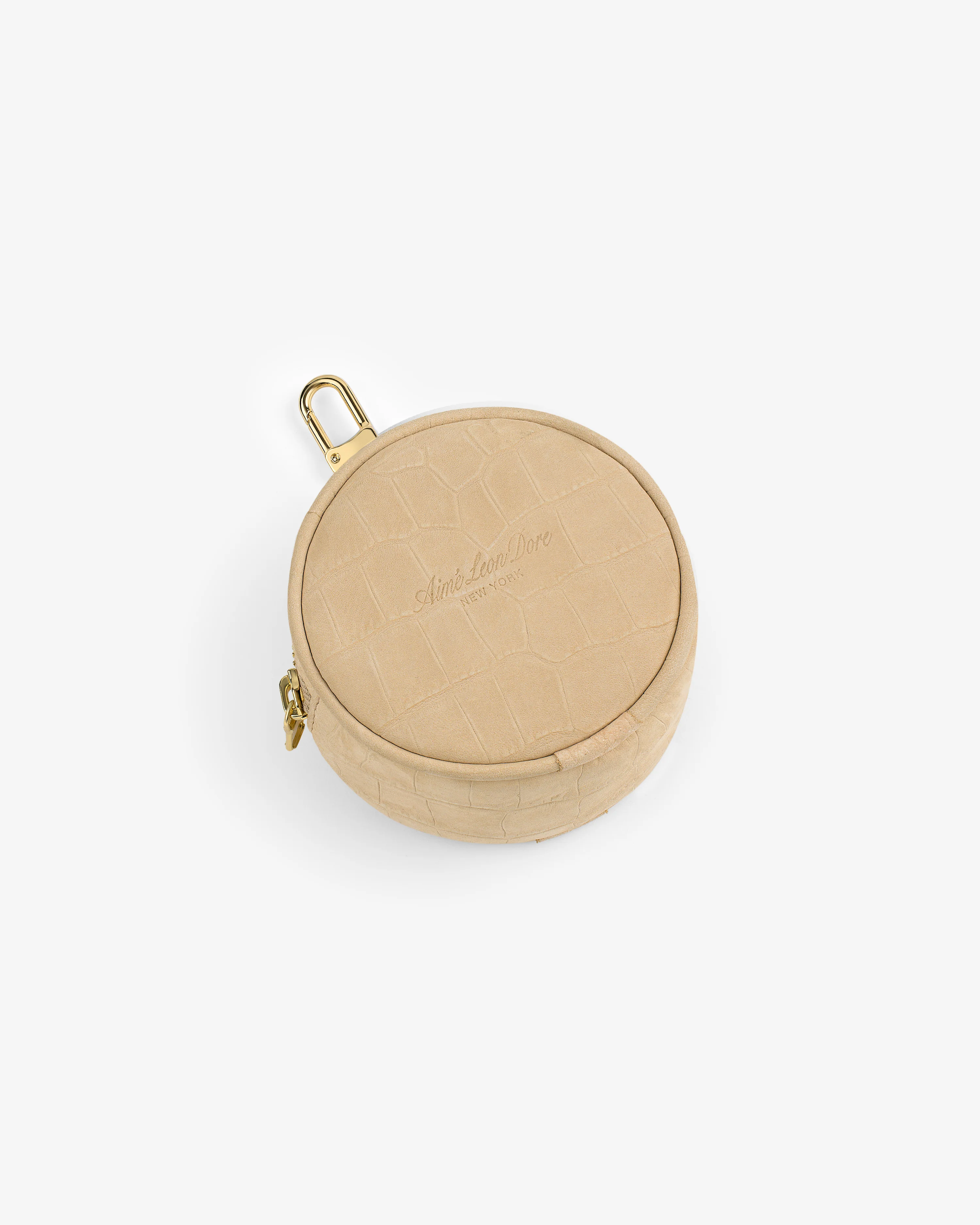 Croc-Embossed Nubuck Keychain Pouch - Image 3