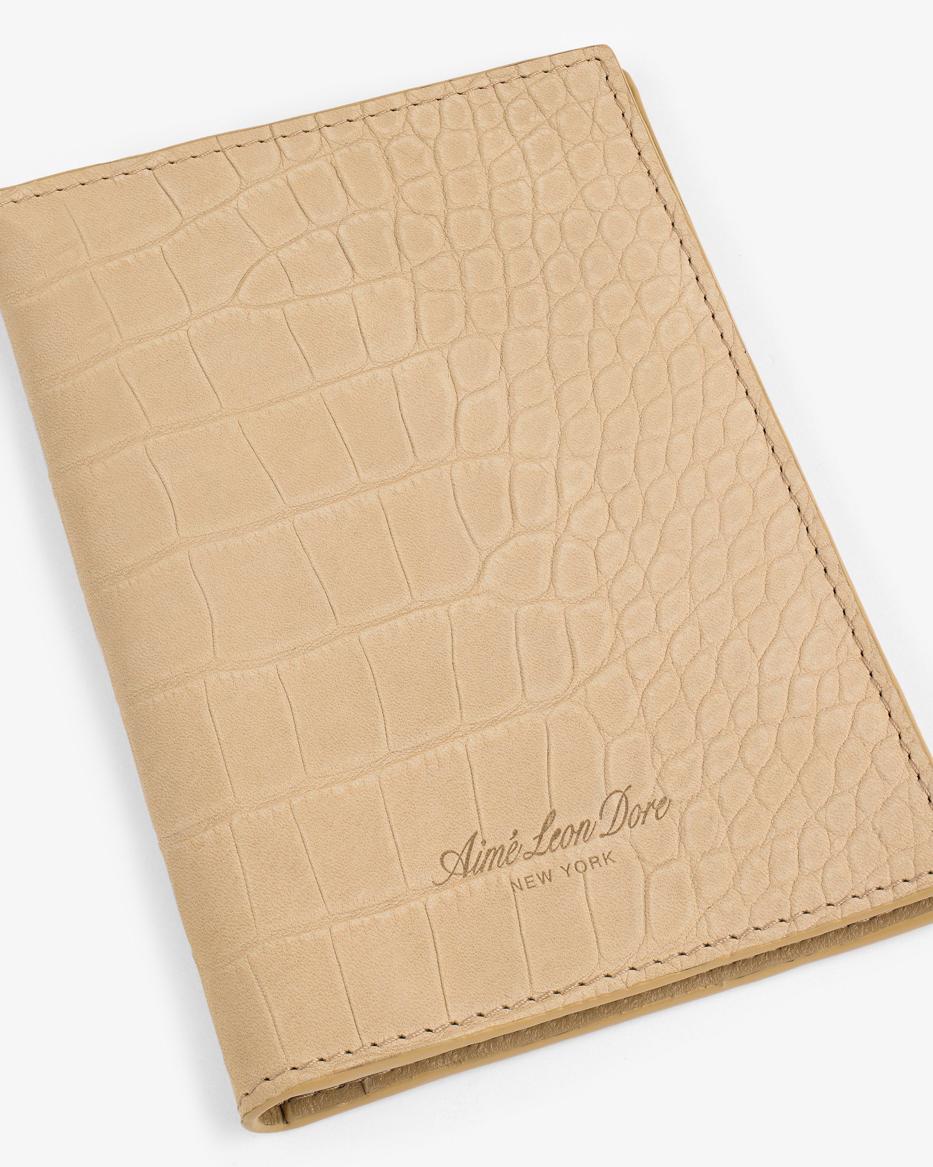 Croc-Embossed Nubuck Passport Holder - Image 4