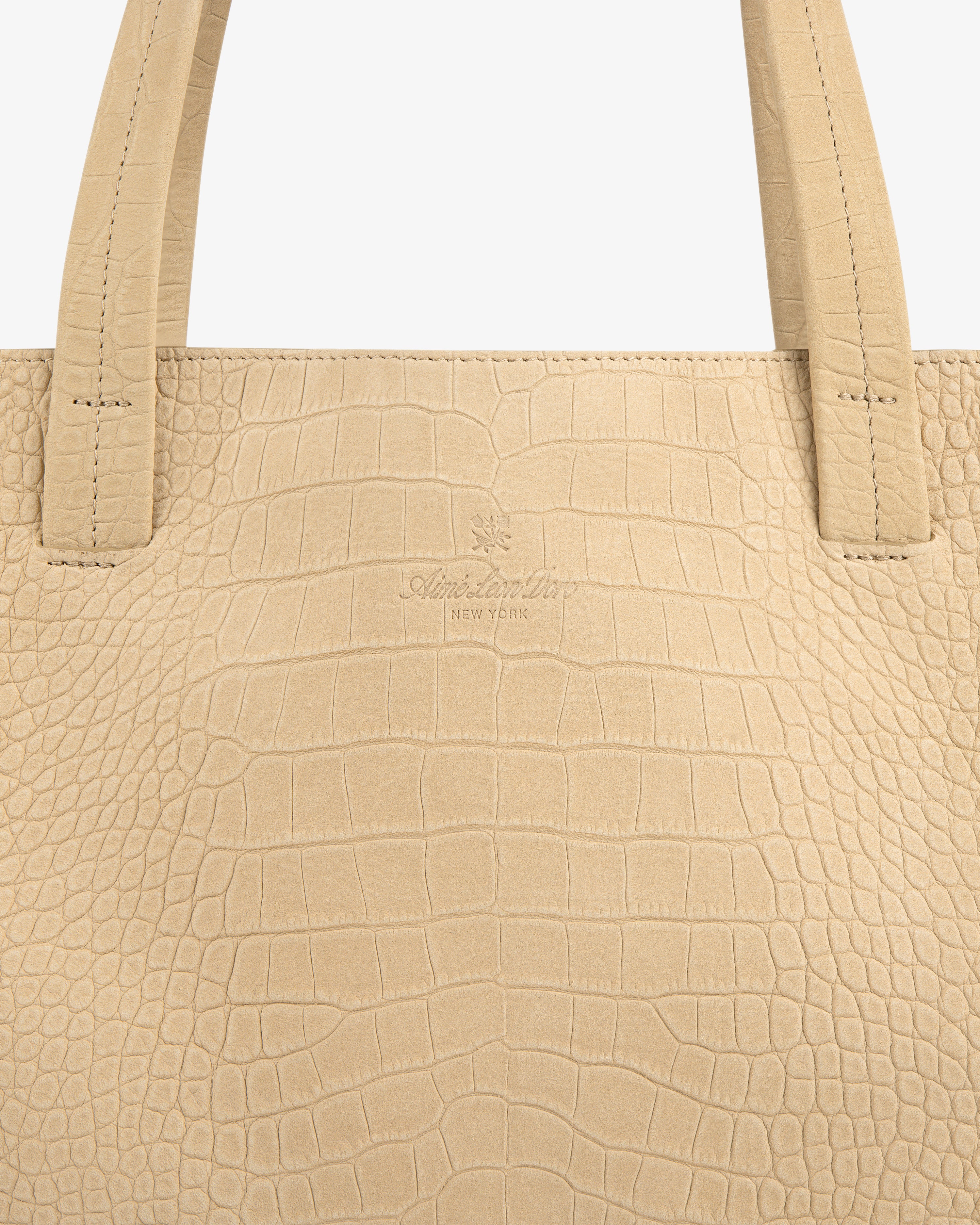 Croc-Embossed Nubuck Tote Bag - Image 5
