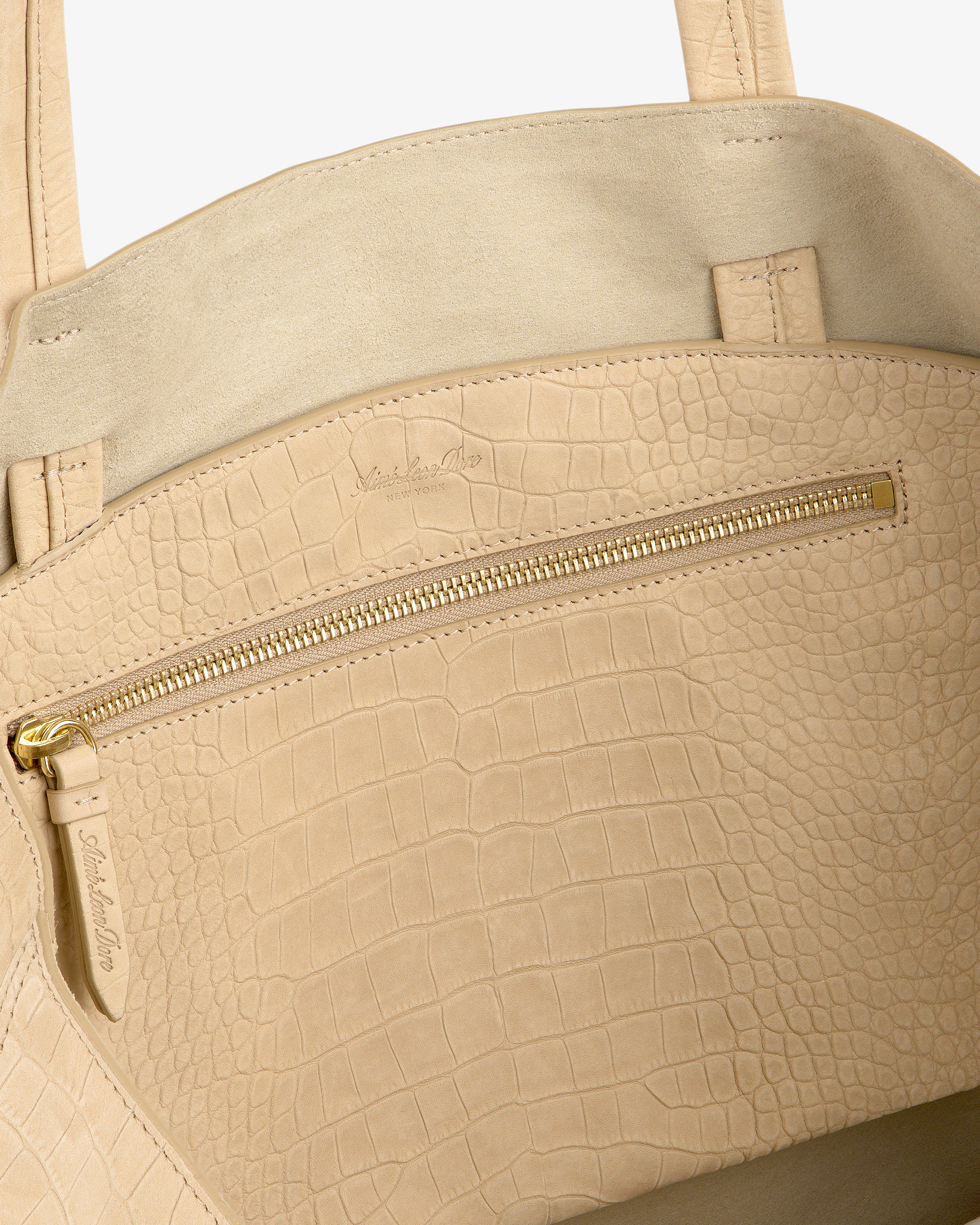 Croc-Embossed Nubuck Tote Bag - Image 6