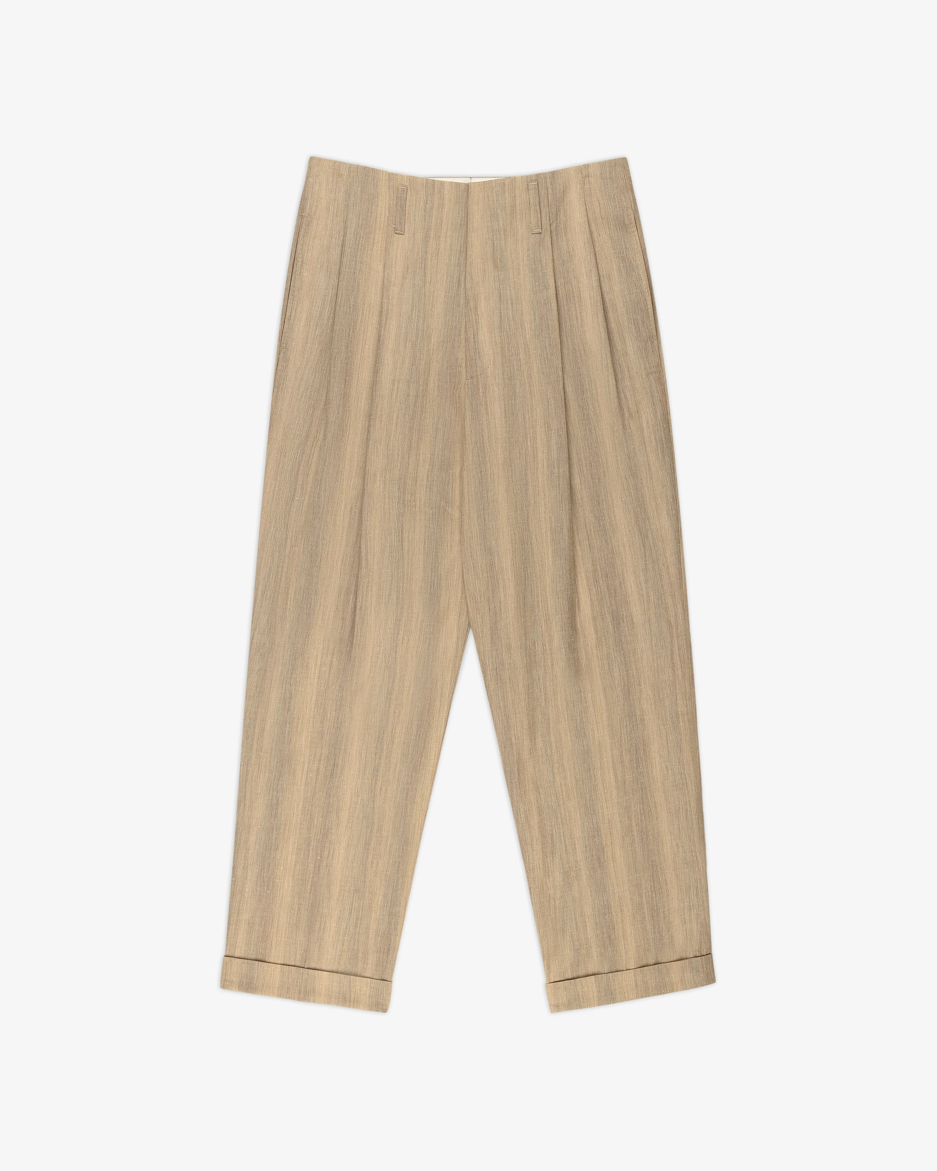 Double Pleated Safari Suit Trouser - Image 2