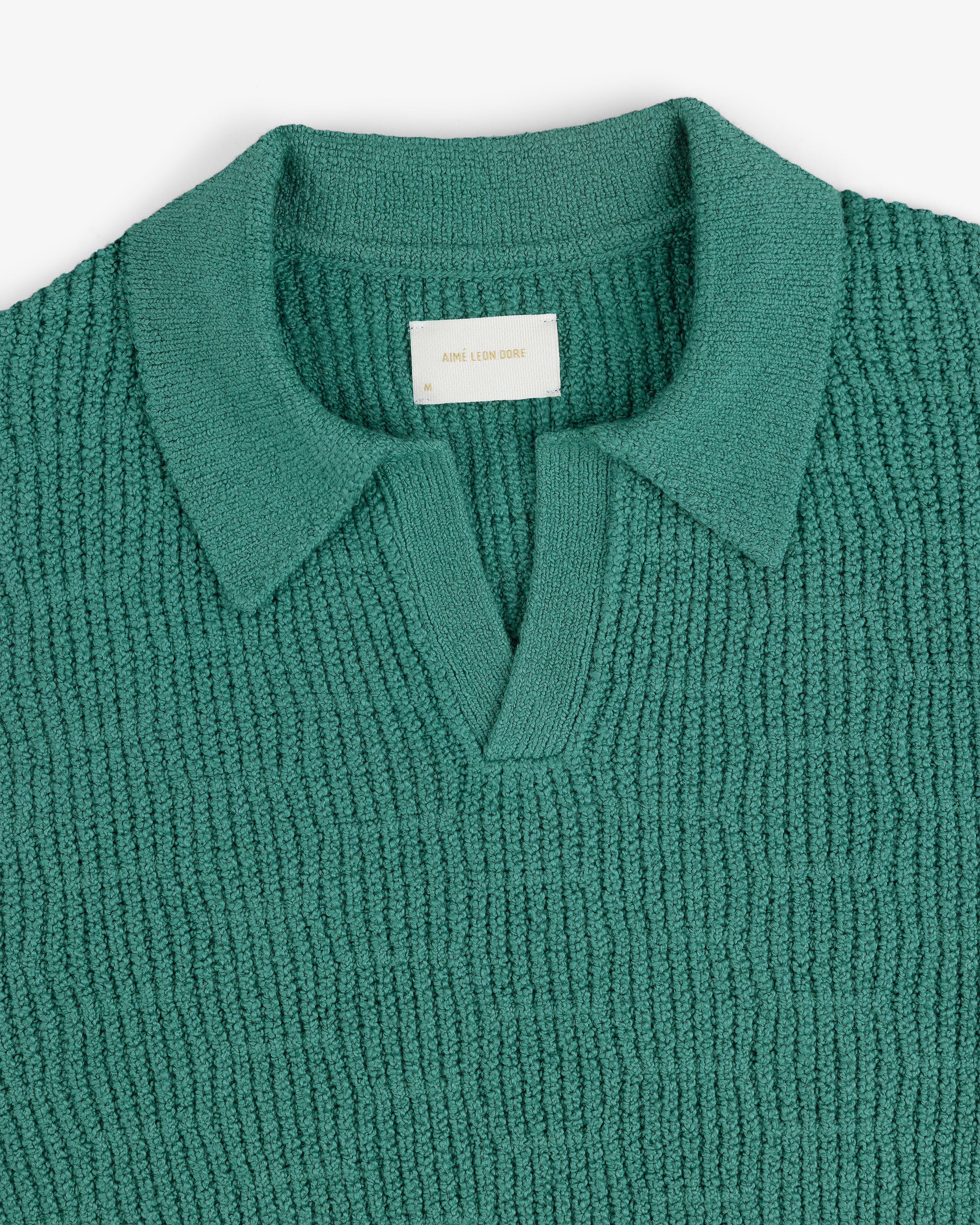 Long-Sleeve Boucle Polo - Image 3