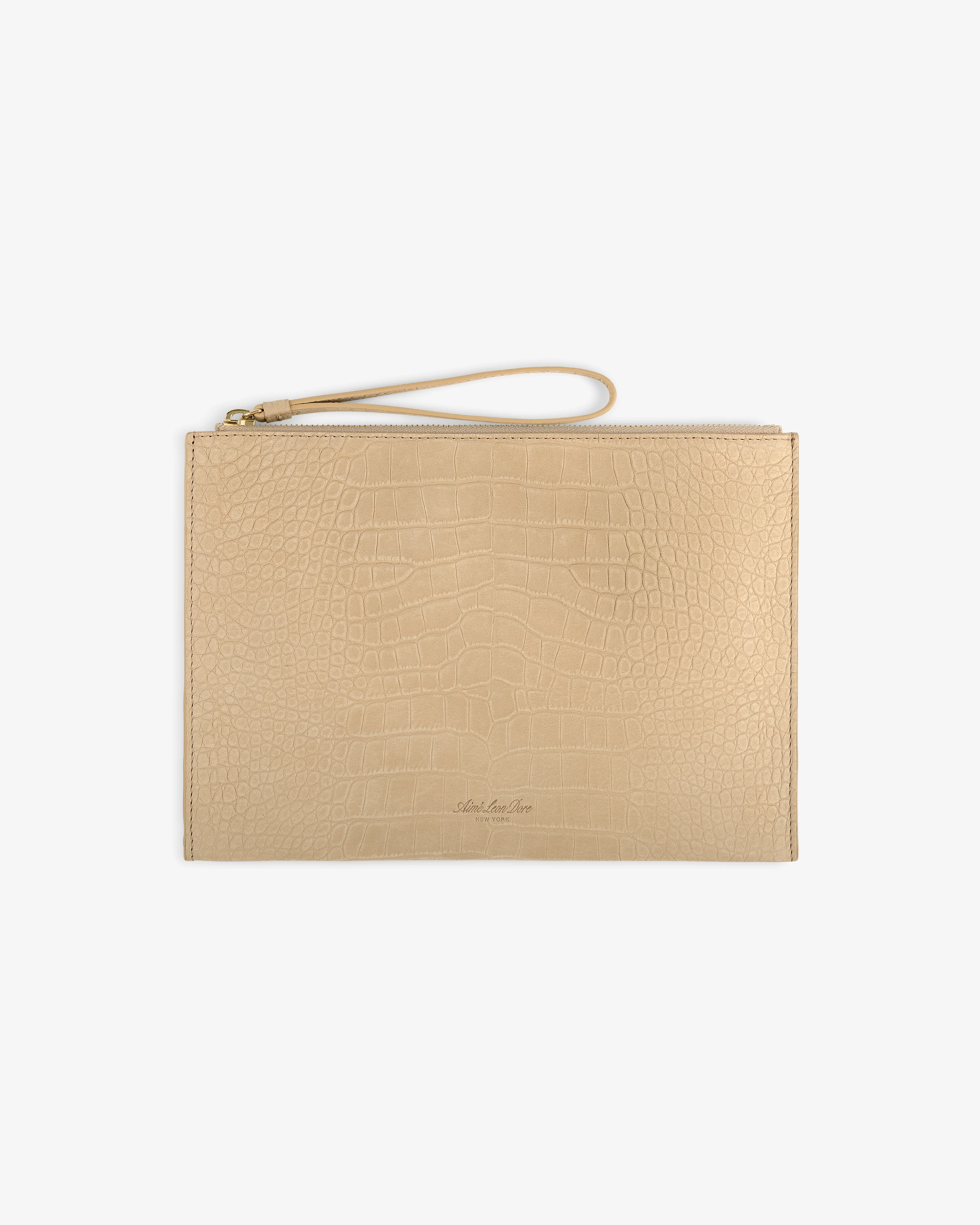 Small Croc-Embossed Nubuck Pouch - Image 2