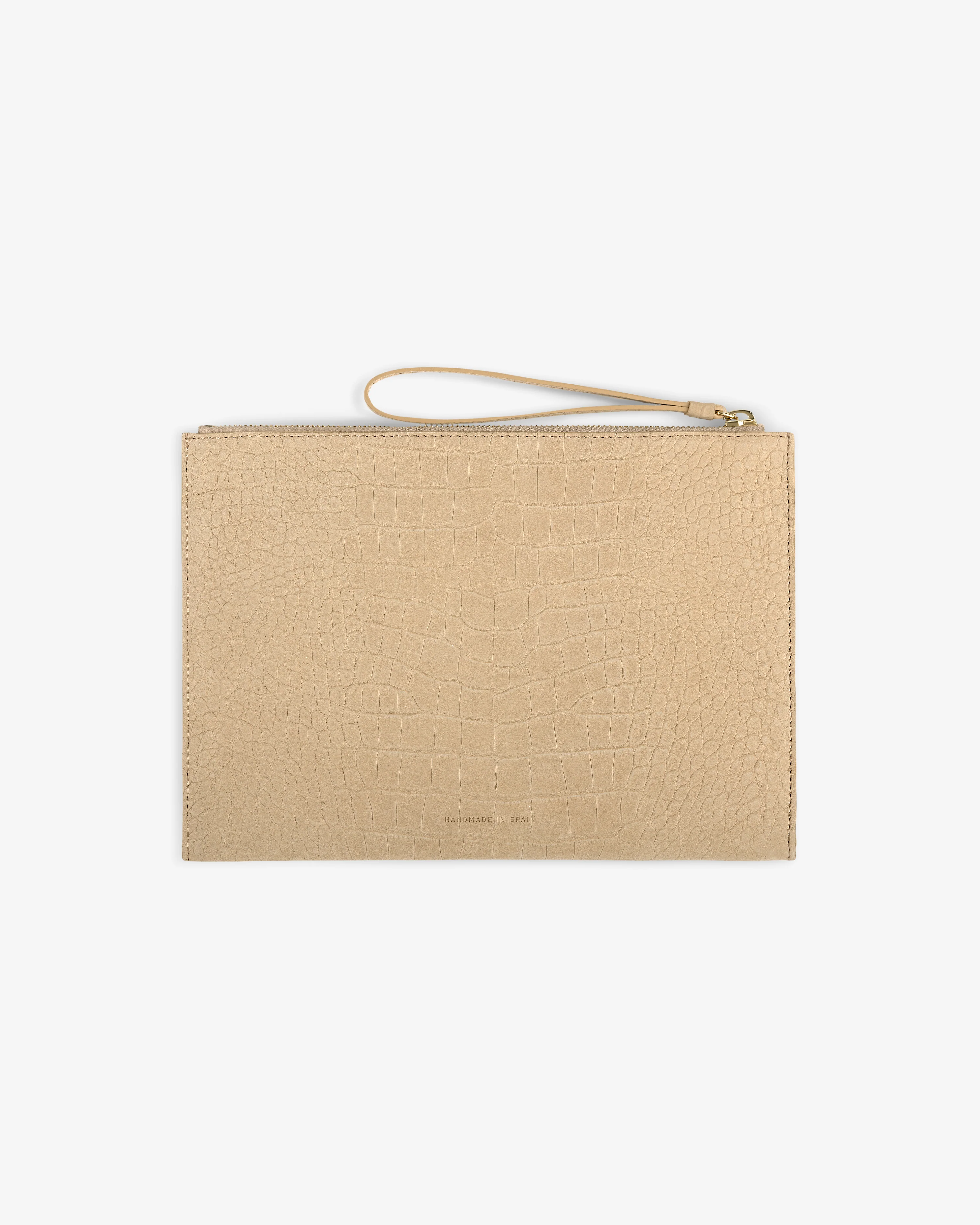 Small Croc-Embossed Nubuck Pouch - Image 3