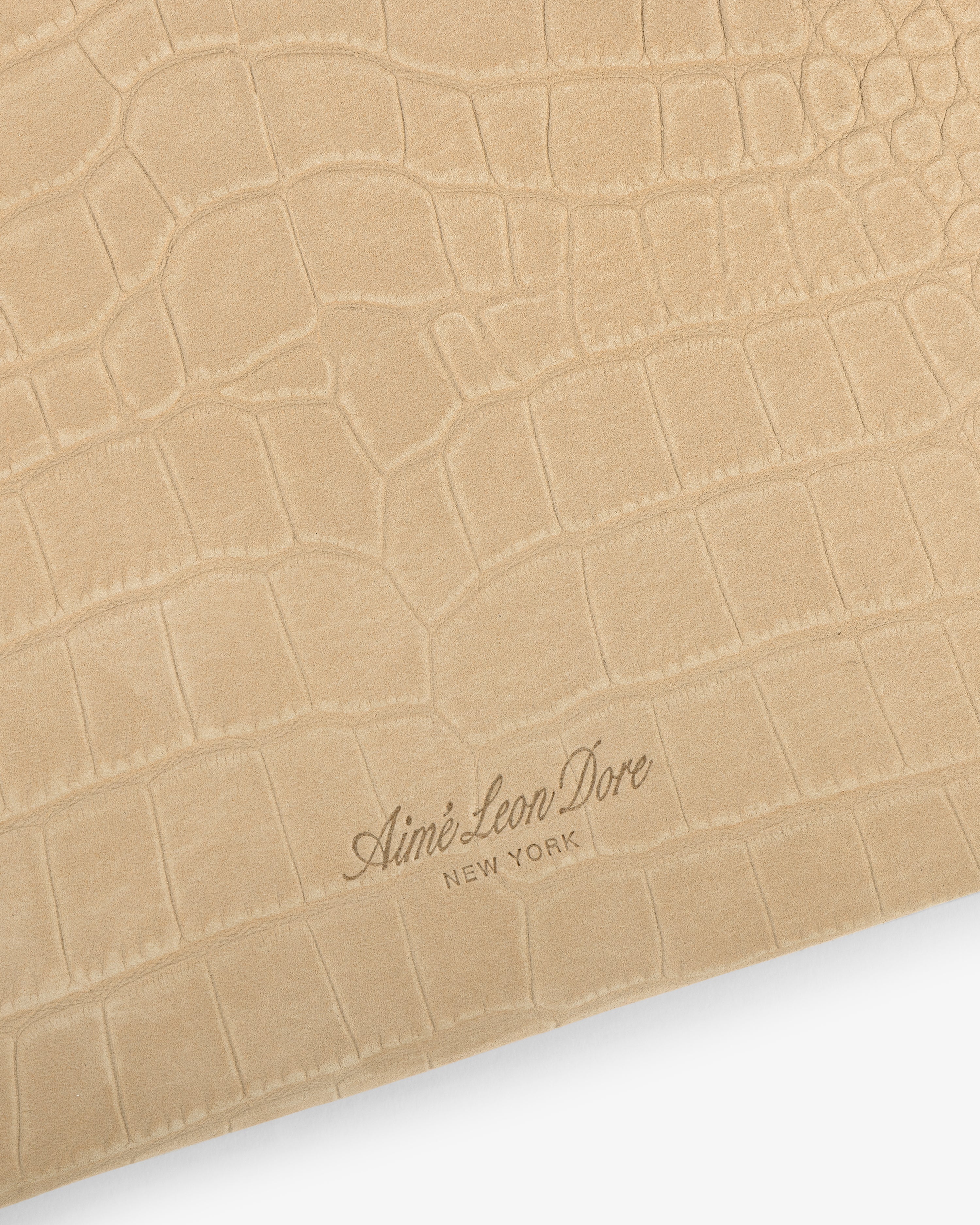 Small Croc-Embossed Nubuck Pouch - Image 4