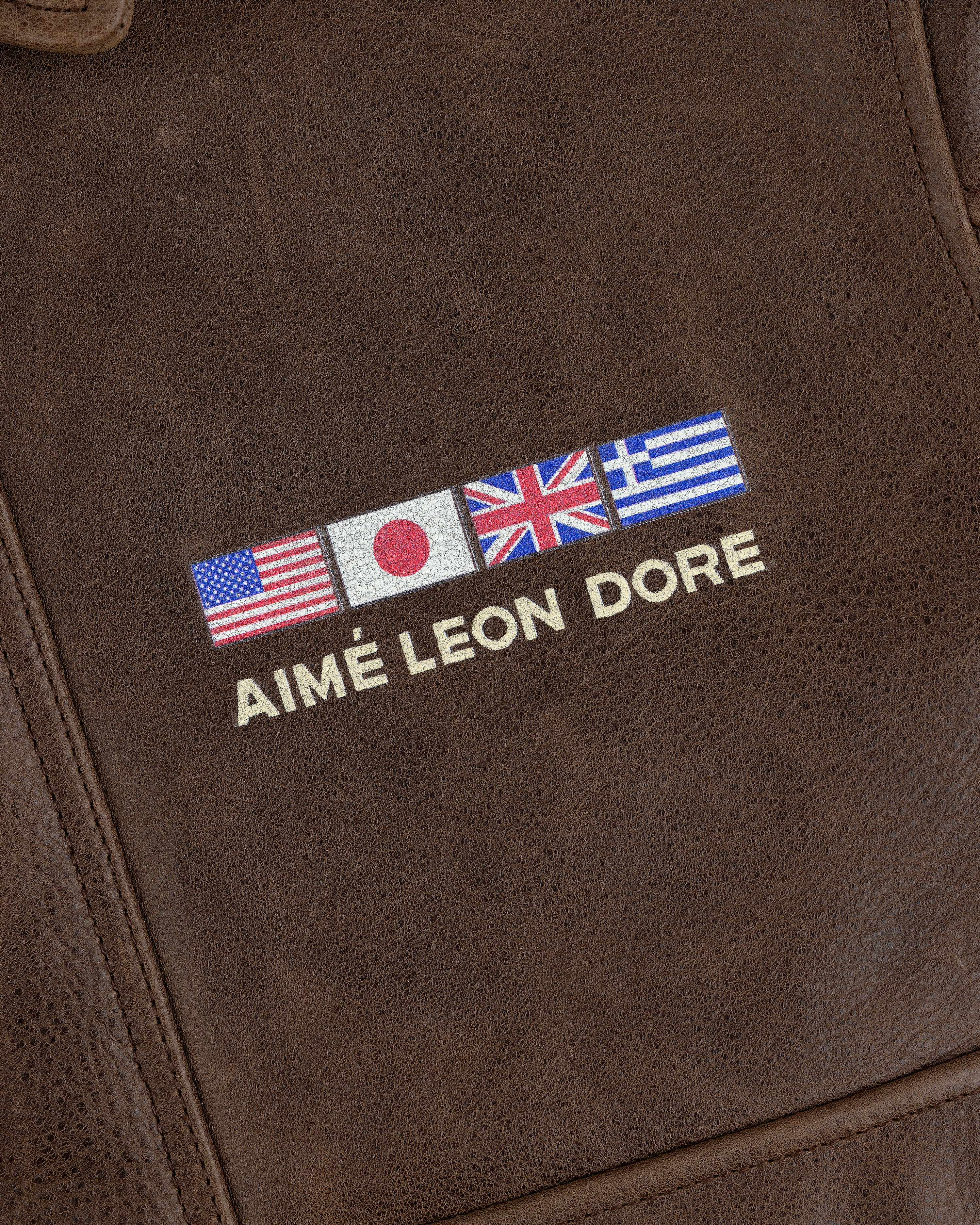 World's Borough Leather Flight Jacket - Image 7