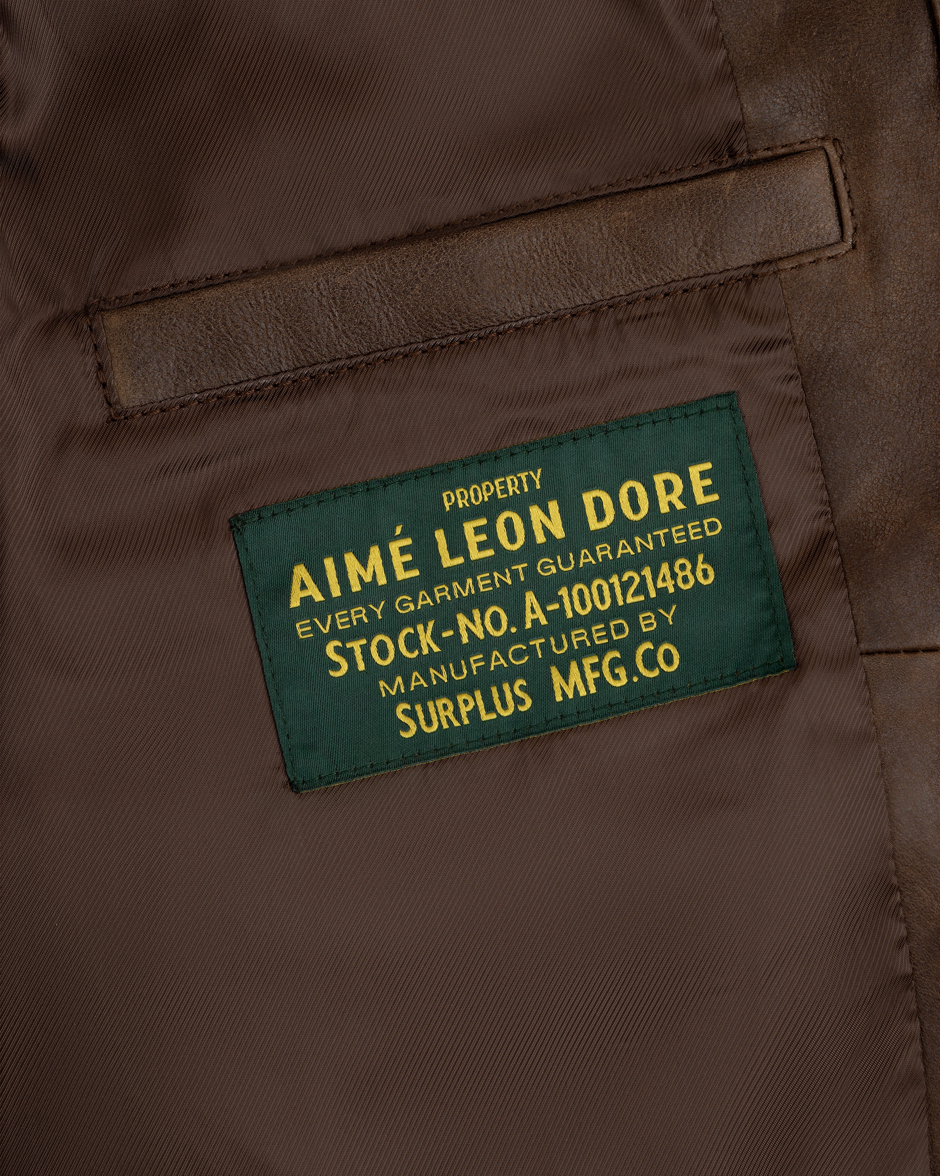World's Borough Leather Flight Jacket - Image 9