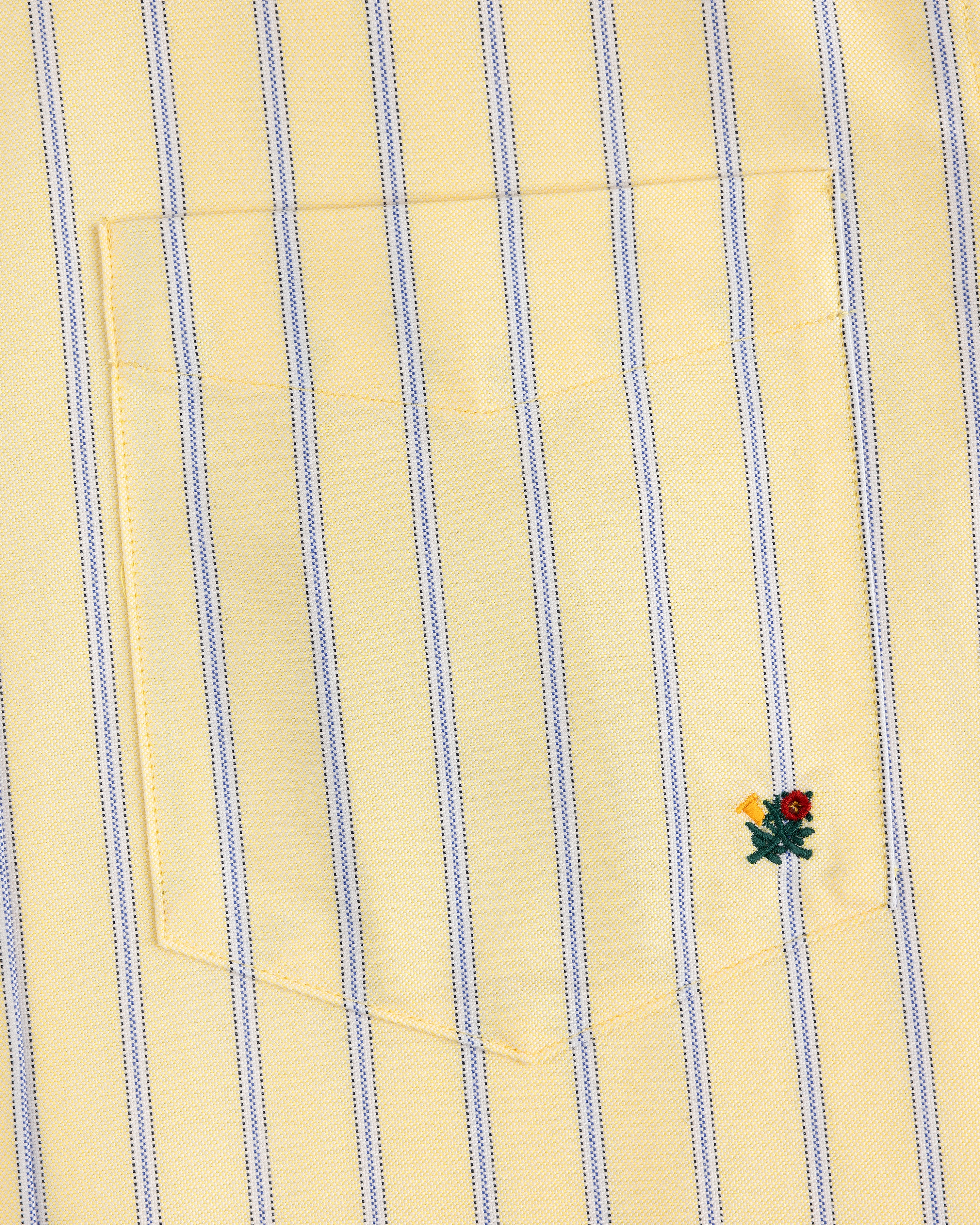 Yarn Dyed Striped Crest Shirt - Image 5